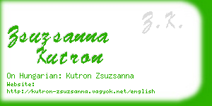 zsuzsanna kutron business card